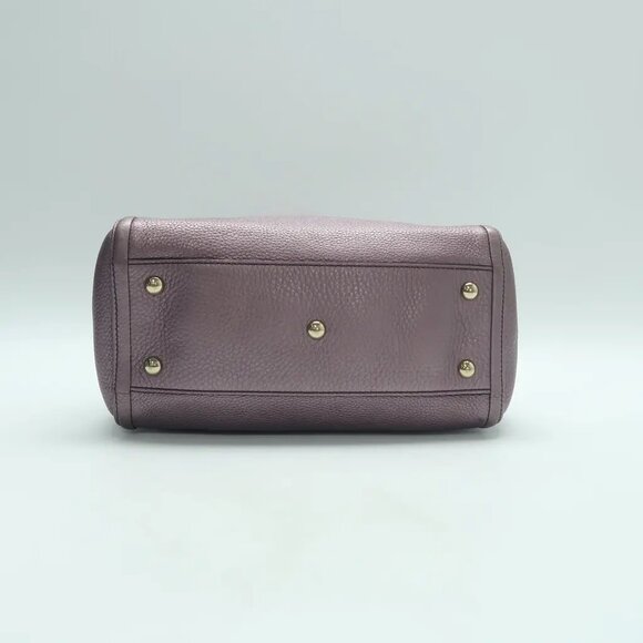 GUCCI Soho Purple Leather Satchel 818-041625 - Picture 5 of 12